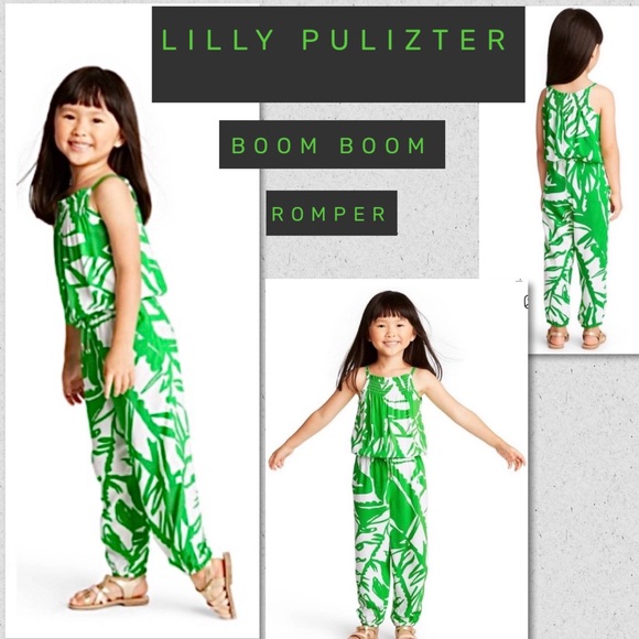 Lilly Pulitzer Other - LILLY PULITZER TODDLER GIRLS GREEN WHITE BOOM BOOM ONE PIECE ROMPER SIZE 2T NEW